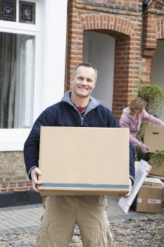 House movers preparing a North Sheen home move