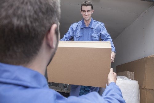 Packing and preparing boxes for a move in North Sheen