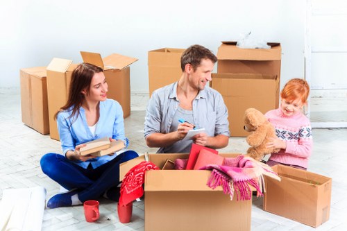 Preparing desks and office furniture for a North Sheen business move
