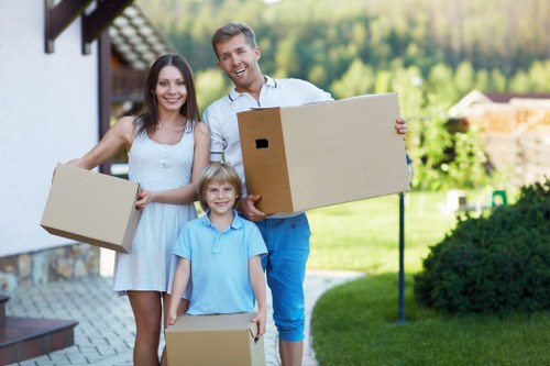 Packed moving van for North Sheen house removals