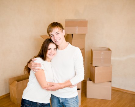 House removal team loading furniture in North Sheen