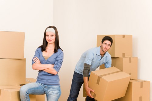 Movers assisting a home move in North Sheen