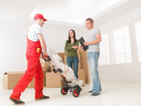 Prepared furniture pick-up team handling bulky items in North Sheen