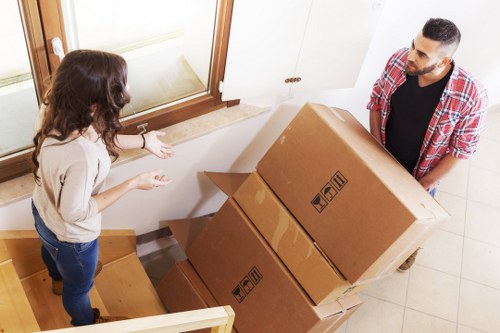 Professional removal van team handling a local move in North Sheen